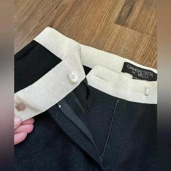 Giambattista Valli Womens Wool Silk Mid Rise Straight Leg Pants Trouser Black 30 - Picture 4 of 11